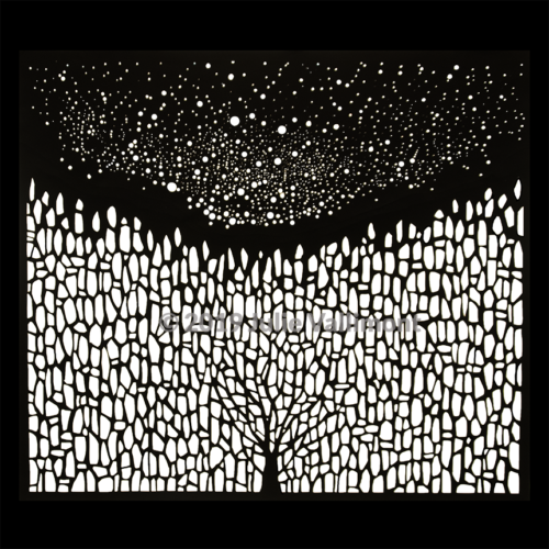 Papercut, 12"x12", Stars